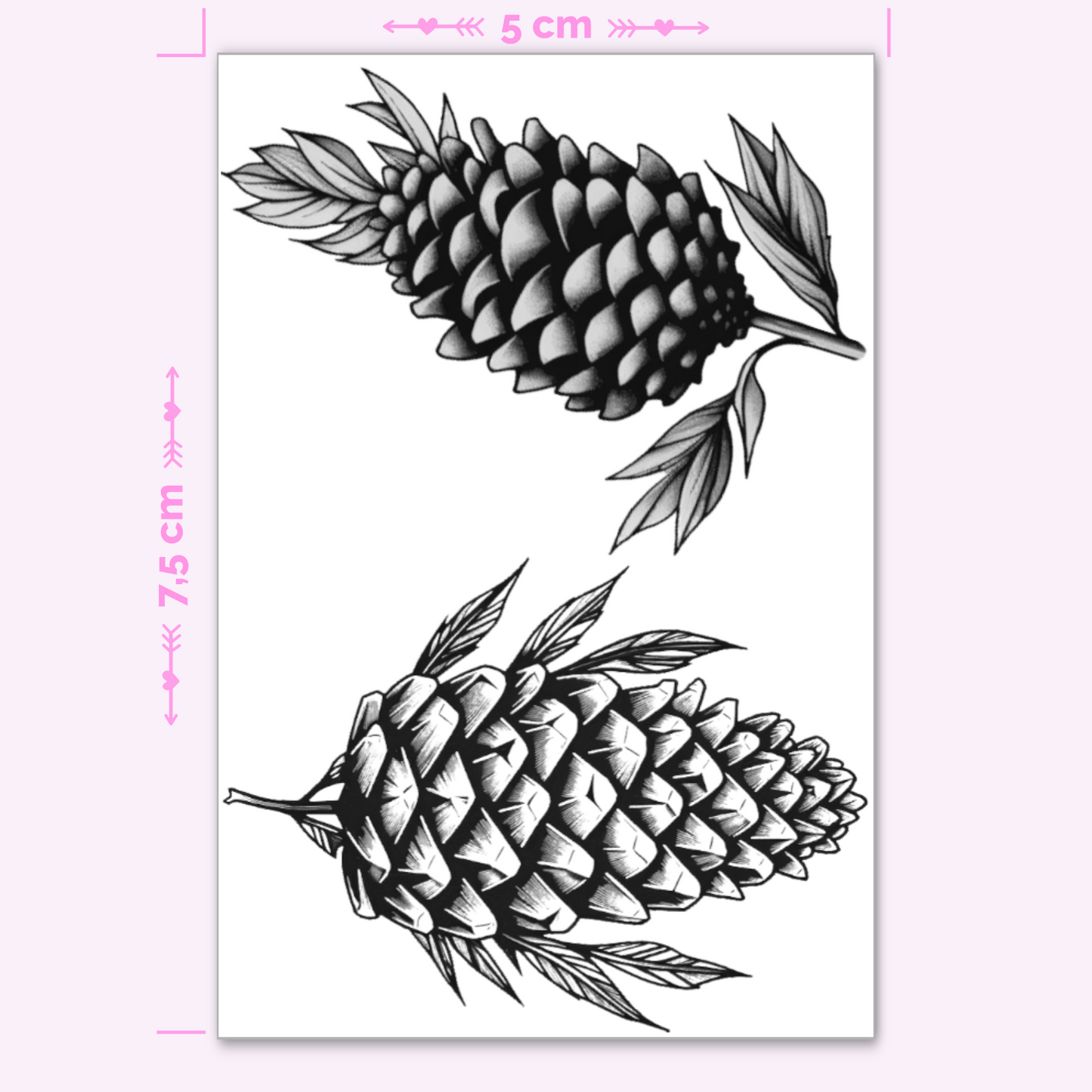 Pinecones - 2 Tattoos (mini)