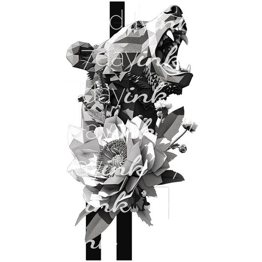 Bear with Geometric Elements