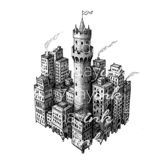 Castle among Skyscraper