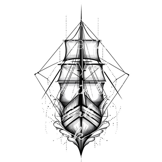 Geometric Sail Boat