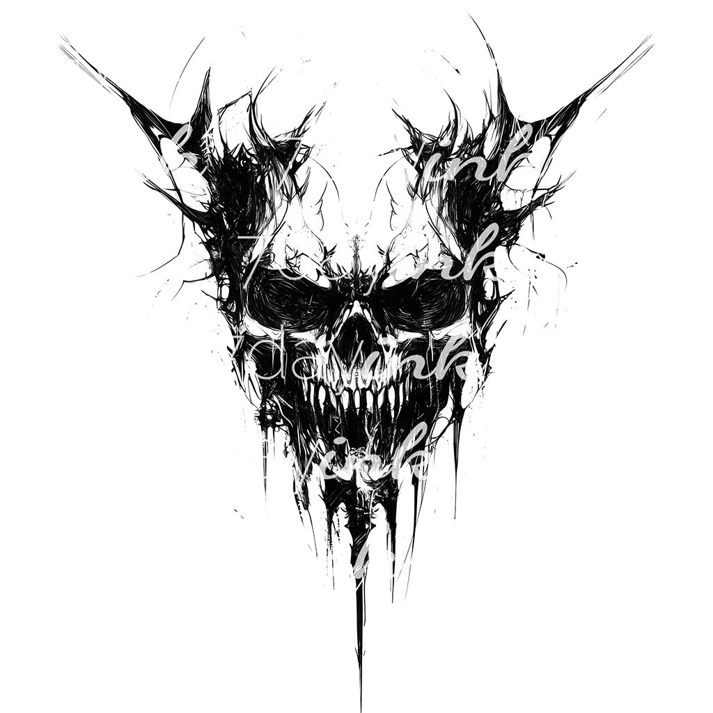 Ghostly Demonic Skull