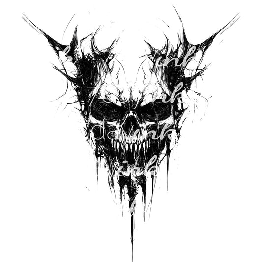 Ghostly Demonic Skull