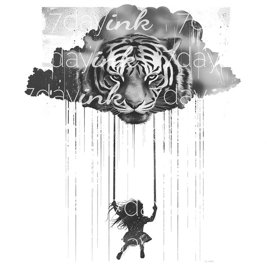 Girl swinging from Tiger Cloud