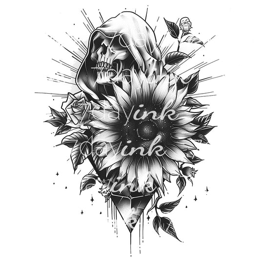 Grim Reaper with Sunflower