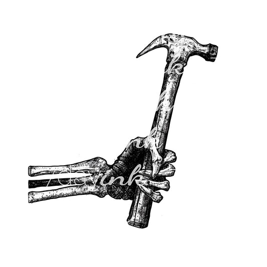 Hammer with Skeleton Hand