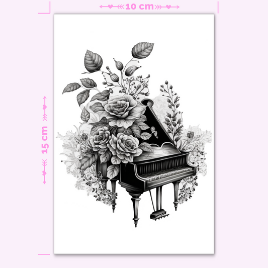 Piano mit Blumen (Large)