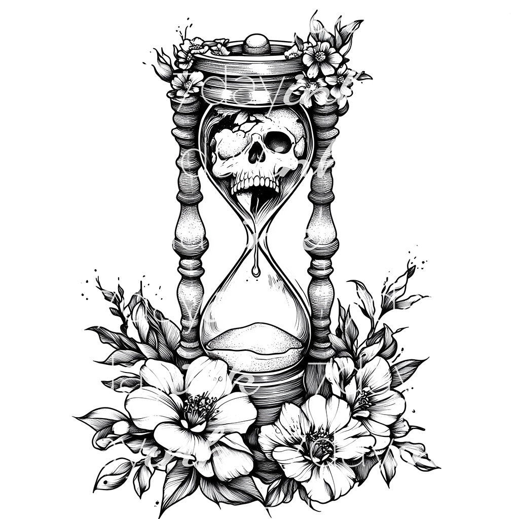 Skull to Sand Hourglass