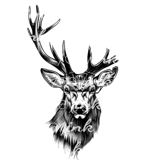 Stag with Broken Antler