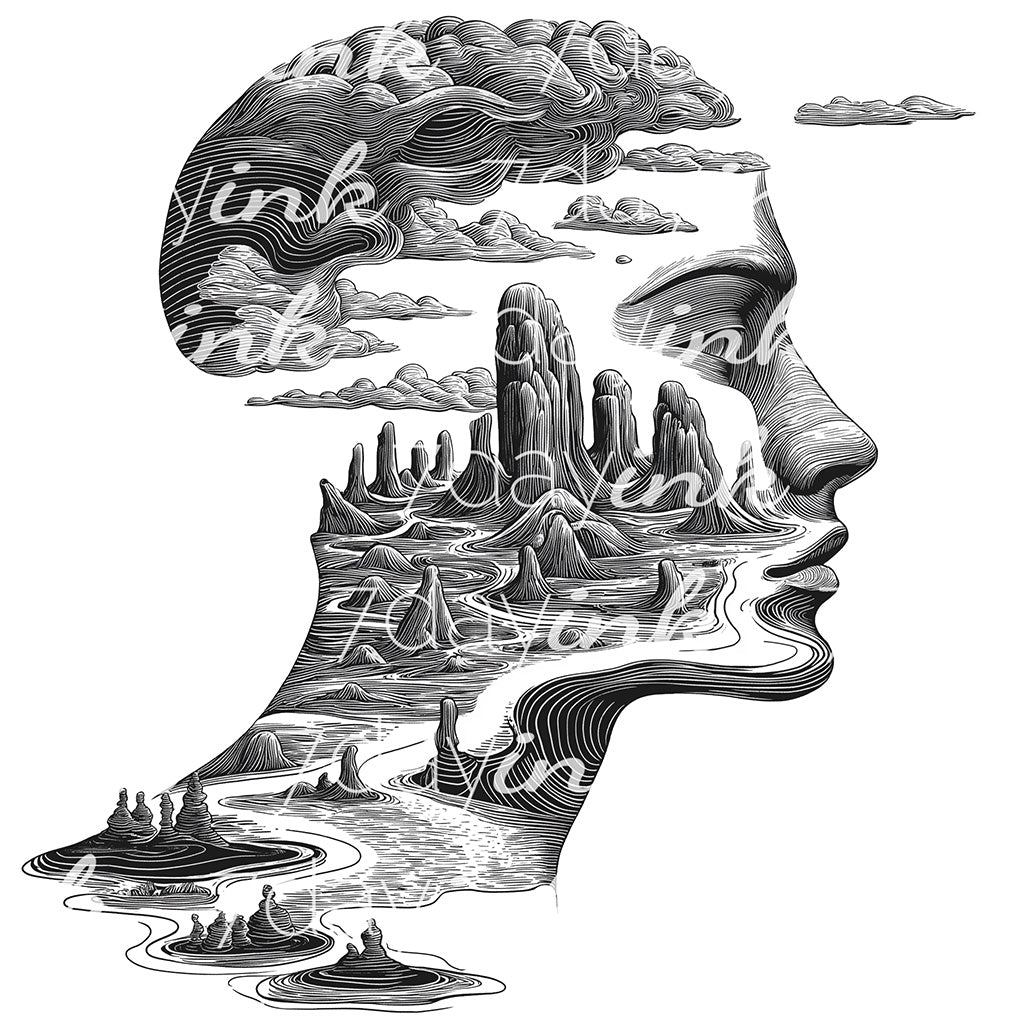 Surrealistic Nature Face