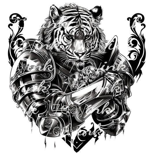 Tiger Knight with Cub