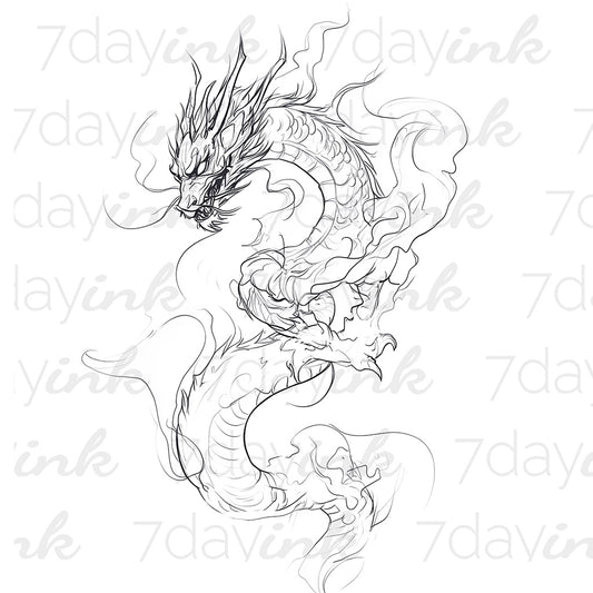 Unfinished Japanese Dragon