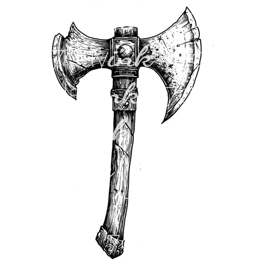 Worn Battle Axe