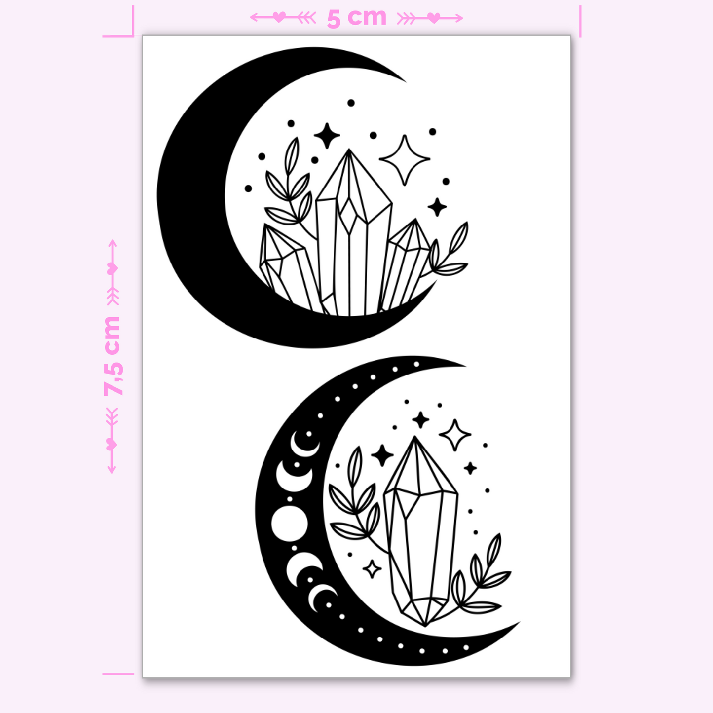 Crystal Moon - 2 Tattoos (mini)