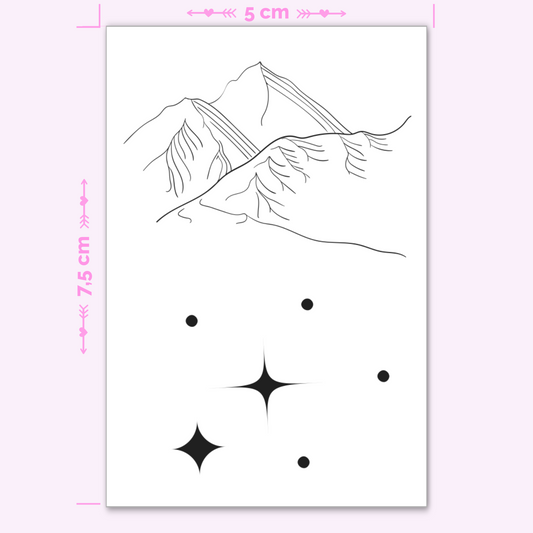 Berge & Sterne - 2 Tattoos (mini)