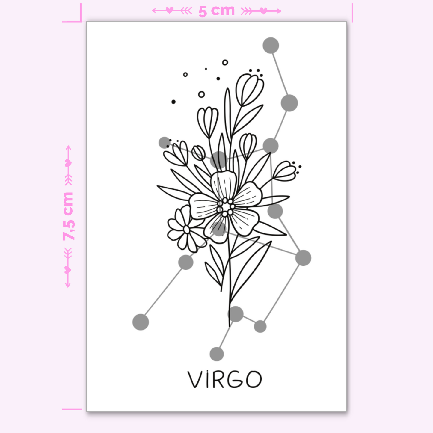 Zodiac Sign Virgo with Flowers